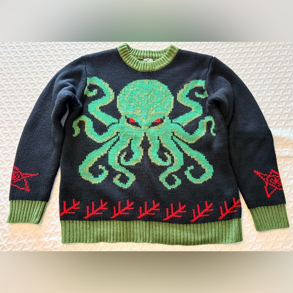 Black and Green Cthulhu Sweater